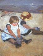 Mary Cassatt Children on the Beach Spain oil painting artist